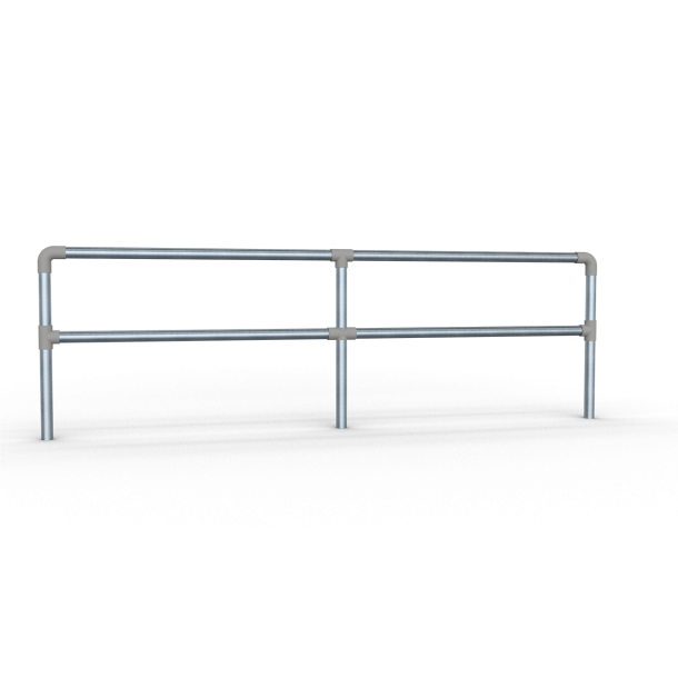 Barriers | Steel tubes and | connectives | Vertical tube length: 1500 mm with cap